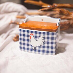 Vintage Rooster Recipe Holder
